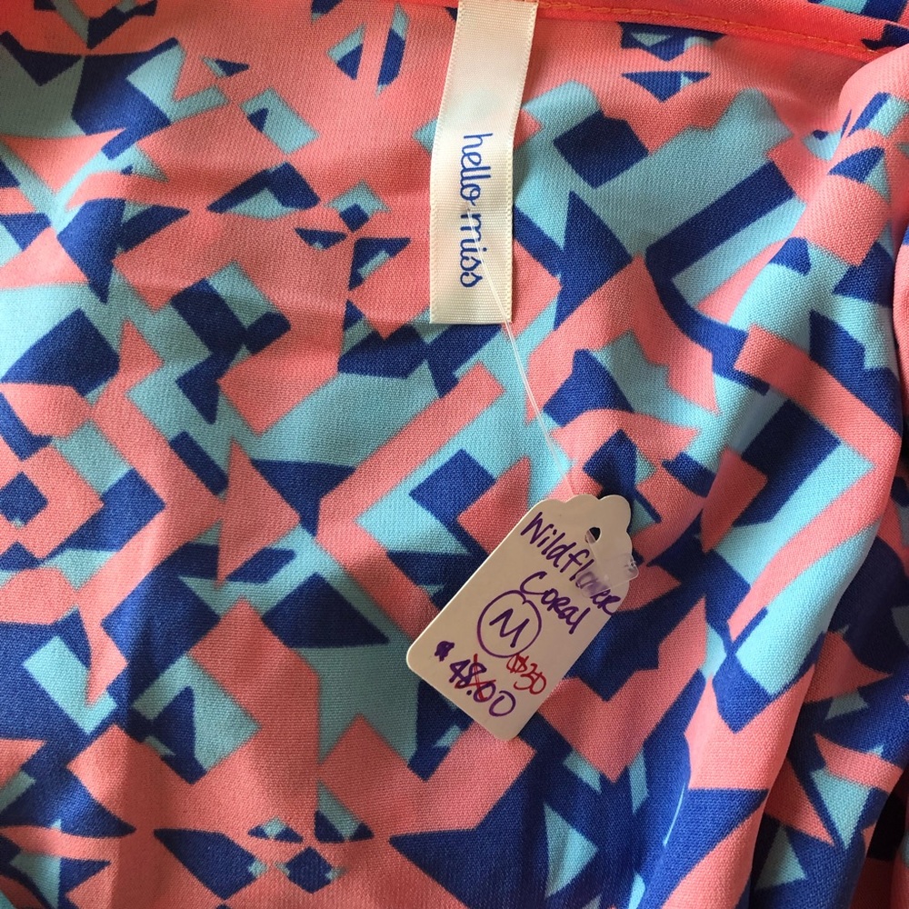 Coral Blue Easter Long Sleeve Cocktail Mini Dress - Picture 5 of 6